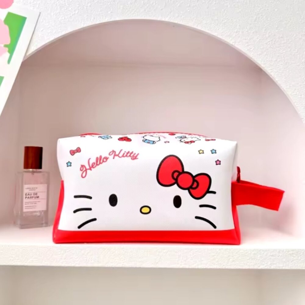 HELLO KITTY Oxford Waterproof Cosmetic Bag NEW